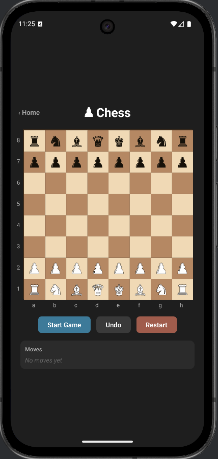 Fresh chess board