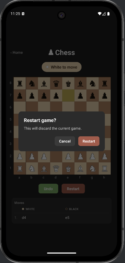 Restart confirmation