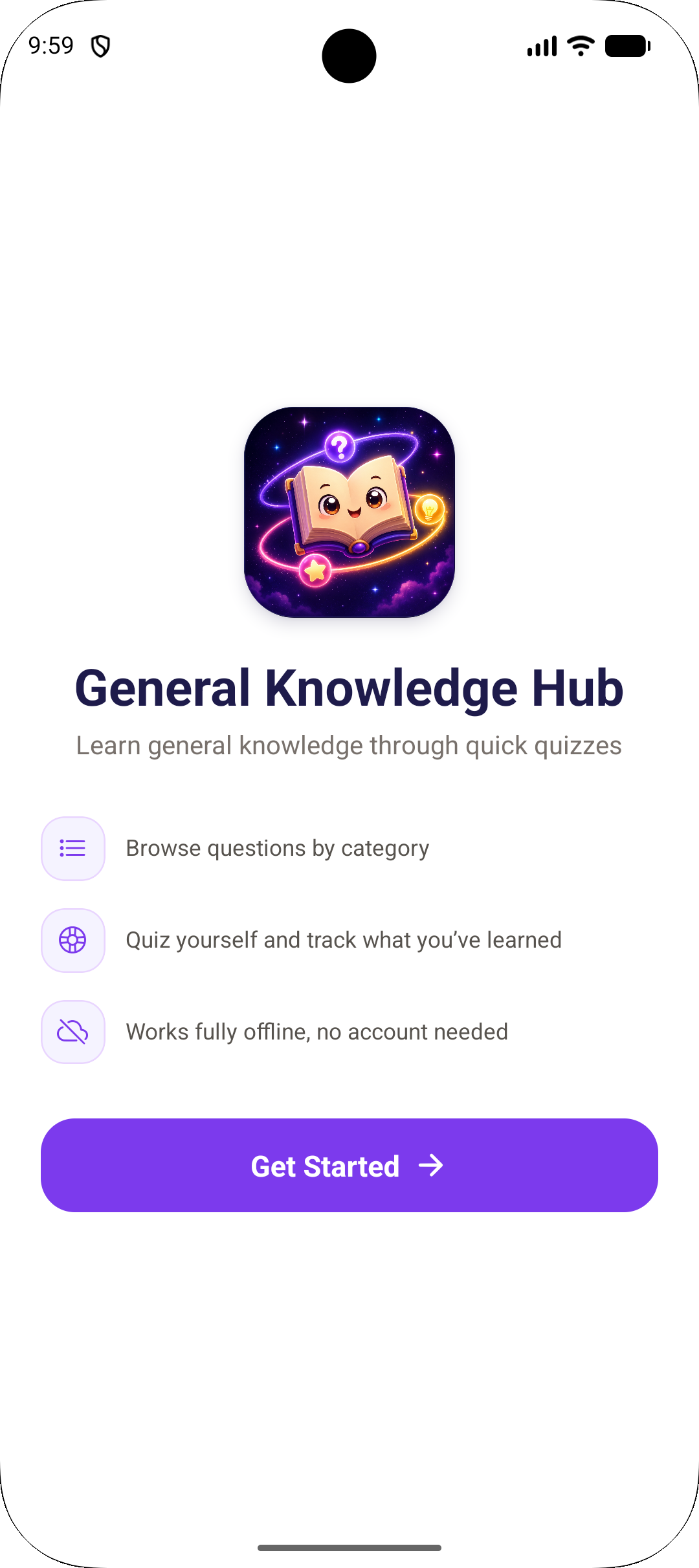 Onboarding screen