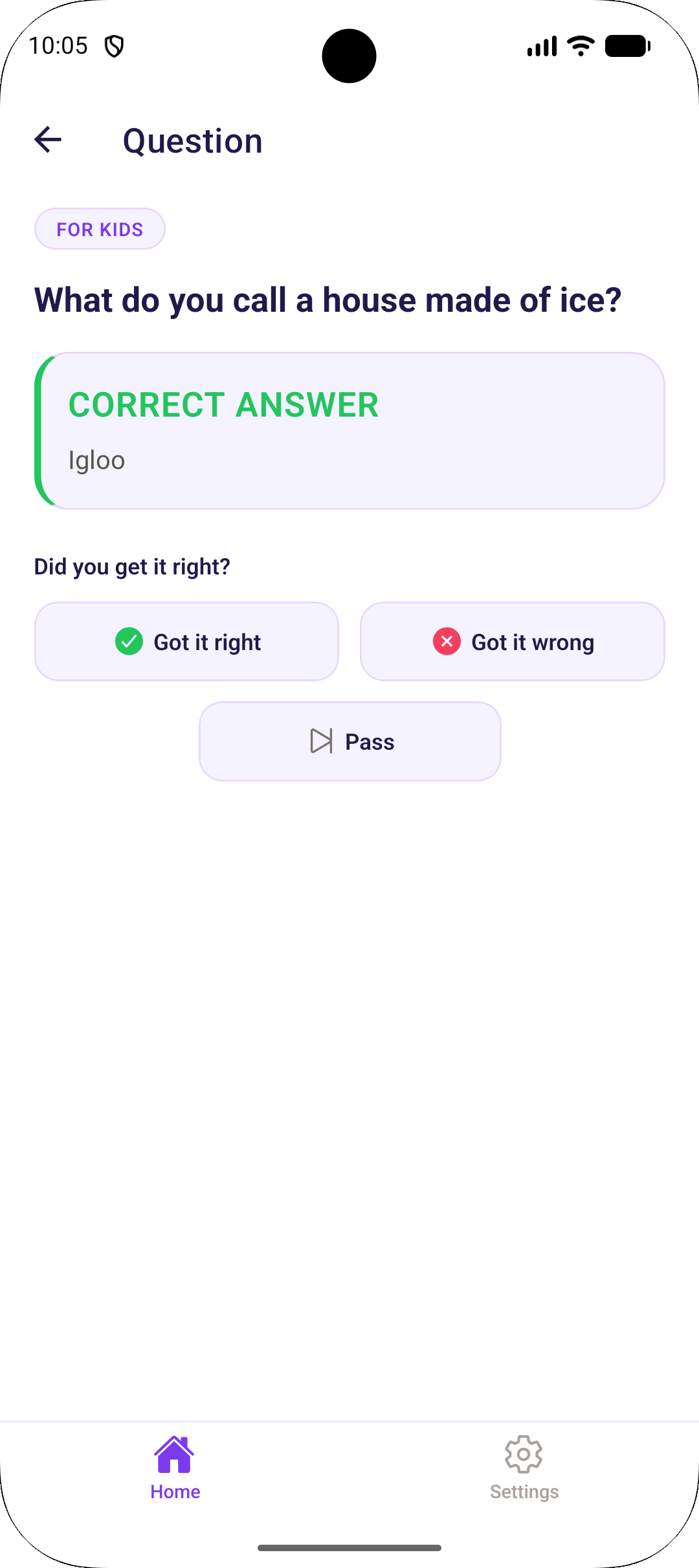 Answer reveal and self-grading