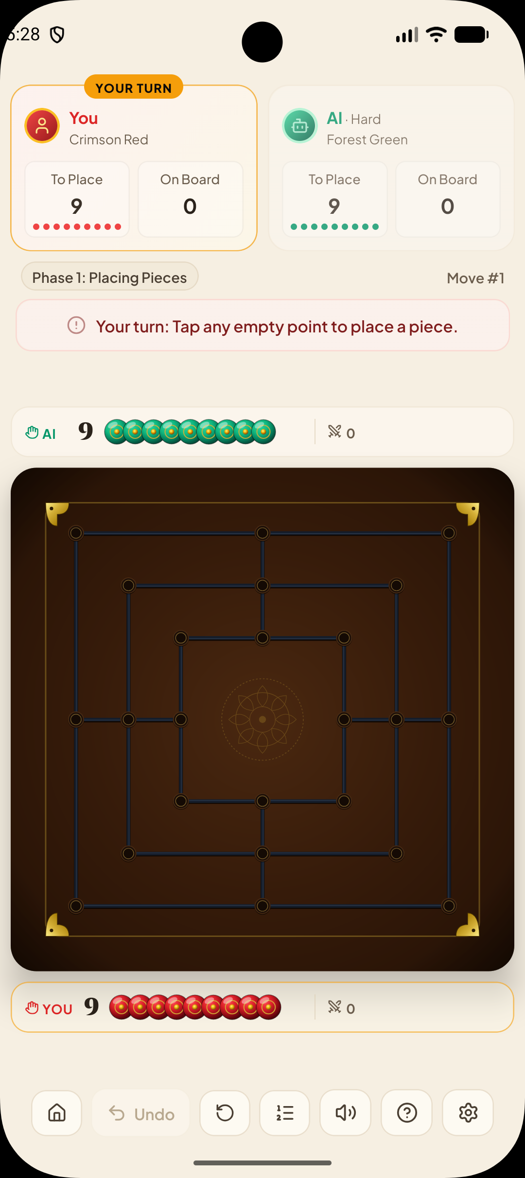 New game against the Hard AI