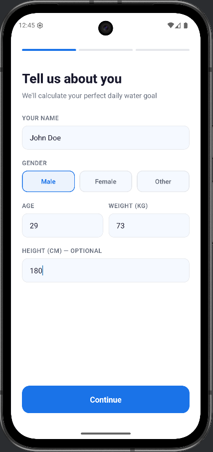 Profile setup